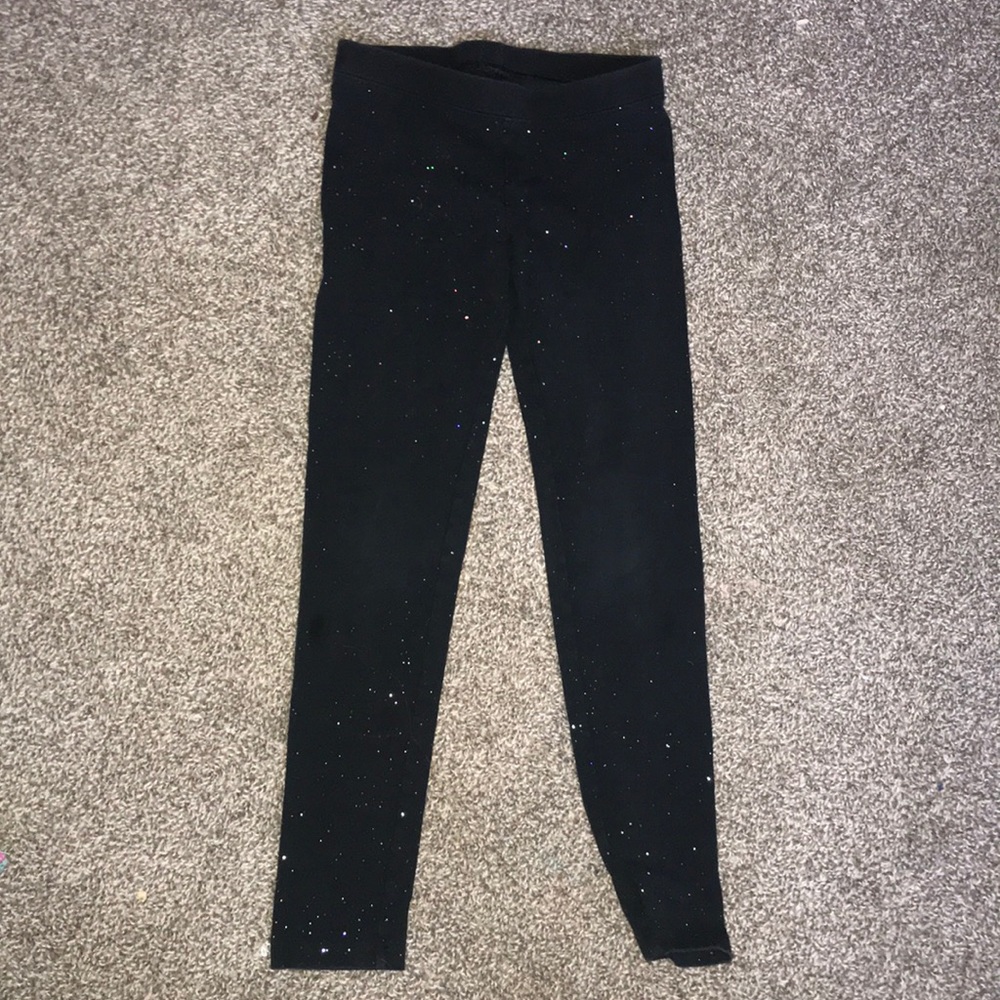 Cat and Jack Black Sparkle Leggings